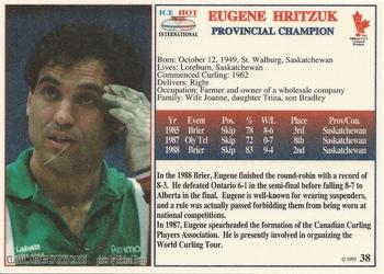 1993 Ice Hot International #38 Eugene Hritzuk Back